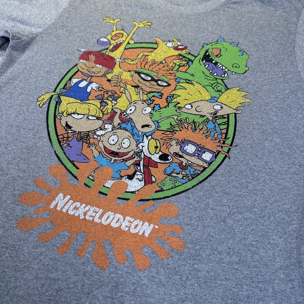 Nickelodeon M Medium T-Shirt 90s TV Cartoon Characters Rugrats Colorful Y2K